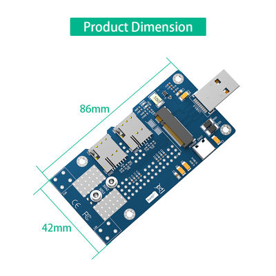 USB 3.0 و Type-C الطاقة المساعدة إلى NGFF M.2 بطاقة محول لاسلكي B-Key مع فتحة 2 NANO SIM لوحدة مودم WWAN 5G 4G LTE.