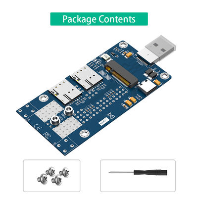 USB 3.0 و Type-C الطاقة المساعدة إلى NGFF M.2 بطاقة محول لاسلكي B-Key مع فتحة 2 NANO SIM لوحدة مودم WWAN 5G 4G LTE.