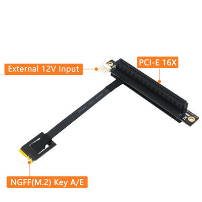 M.2 ((NGFF) المفتاح A-E إلى PCI-E 16X كابل محول لنقل البيانات السريع