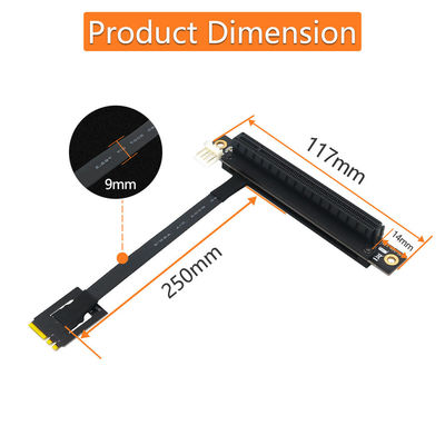 M.2 ((NGFF) المفتاح A-E إلى PCI-E 16X كابل محول لنقل البيانات السريع