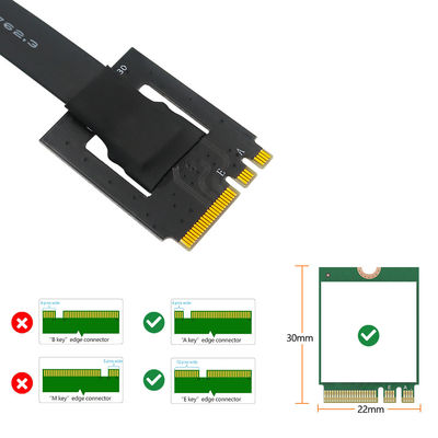M.2 ((NGFF) المفتاح A-E إلى PCI-E 16X كابل محول لنقل البيانات السريع