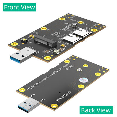 محول NGFF M.2 إلى USB 3.0 مع فتحة بطاقة SIM مزدوجة نانوية لوحدة 3G / 4G / 5G