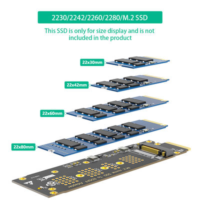 حاكم 1U GEN-Z EDSFF E1.S واجهة NGFF M.2 Key-M M2 NVMe SSD Converter Adapter Card