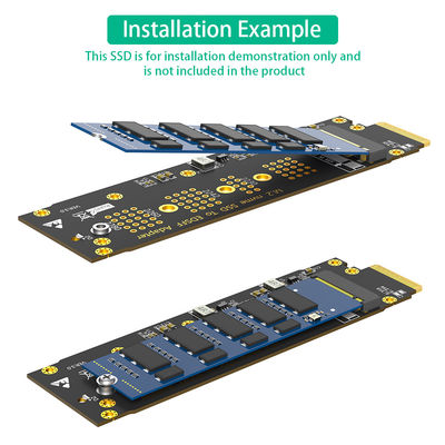 حاكم 1U GEN-Z EDSFF E1.S واجهة NGFF M.2 Key-M M2 NVMe SSD Converter Adapter Card