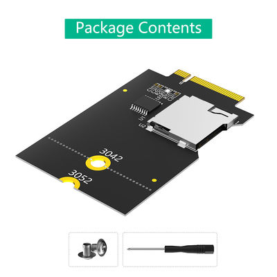 بطاقة ميكرو SD TF SDHC SDXC إلى NGFF المفتاح B المحول يدعم حافلة USB ، وليس حافلة SATA