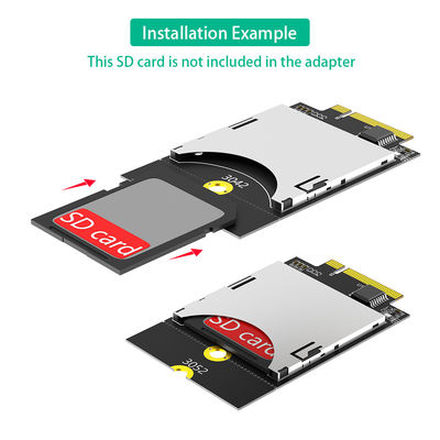 NGFF M.2 واجهة Key-B إلى بطاقة SD Card Holder Converter Adapter Card (دعم USB-Bus ، وليس SATA-Bus)