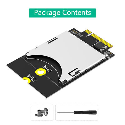 NGFF M.2 واجهة Key-B إلى بطاقة SD Card Holder Converter Adapter Card (دعم USB-Bus ، وليس SATA-Bus)