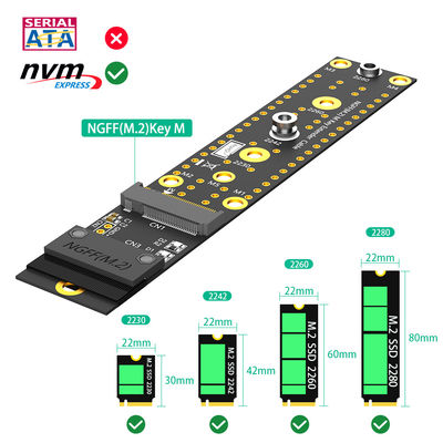 M.2 NGFF المفتاح M NVMe كابل امتداد SSD PCIe3.0 X4 كامل السرعة سرعة عالية كابل امتداد جهاز كمبيوتر سطح المكتب SSD