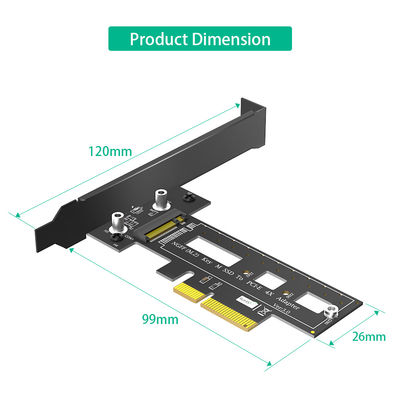 M.2 NGFF PCI-e nvme SSD إلى PCI Express 3.0 x4 المضيف المضيف يدعم M.2 Key نوع بطاقة M