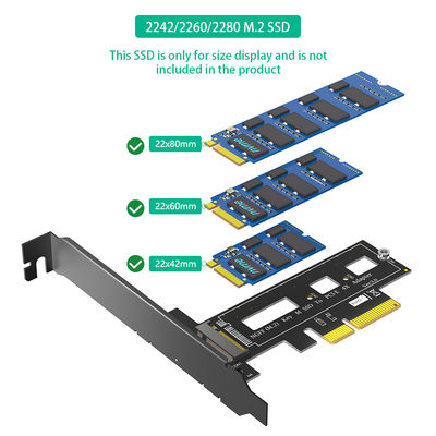 M.2 NGFF PCI-e nvme SSD إلى PCI Express 3.0 x4 المضيف المضيف يدعم M.2 Key نوع بطاقة M