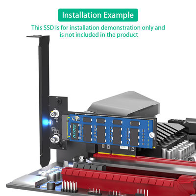 M.2 NGFF PCI-e nvme SSD إلى PCI Express 3.0 x4 المضيف المضيف يدعم M.2 Key نوع بطاقة M