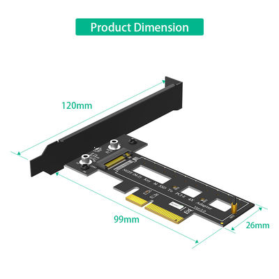 M.2 NGFF PCI-e SSD إلى PCI Express 3.0 x4 بطاقة محول المضيف - دعم M.2 PCIe (NVMe أو AHCI) نوع 2242 2260 2280