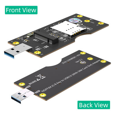 USB 3.0 Type-A Connector To M.2 NGFF Key-B كارت محول لاسلكي 1 فتحة SIM قياسية لوحدة 5G 4G LTE WWAN GSM Modem
