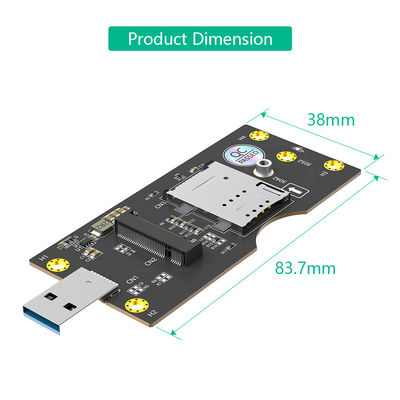 USB 3.0 Type-A Connector To M.2 NGFF Key-B كارت محول لاسلكي 1 فتحة SIM قياسية لوحدة 5G 4G LTE WWAN GSM Modem