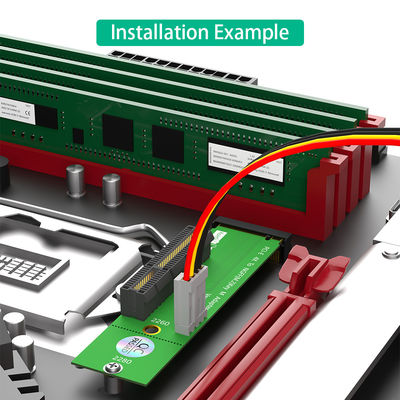 بطاقة PCI Express PCI-E 4X إلى NGFF M.2 PCIe Riser Card X4 إلى M2 مؤشر محول مفتاح M لـ Crypto