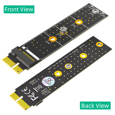 NGFF M.2 Nvme M Key SSD إلى PCI-E 1X Adapter التثبيت الرأسي PCI-E 1x إلى NGFF M.2 Key-M يدعم الأحجام 2230-2242-2260-2280