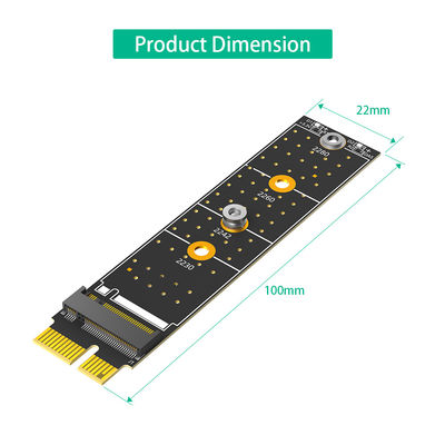 NGFF M.2 Nvme M Key SSD إلى PCI-E 1X Adapter التثبيت الرأسي PCI-E 1x إلى NGFF M.2 Key-M يدعم الأحجام 2230-2242-2260-2280