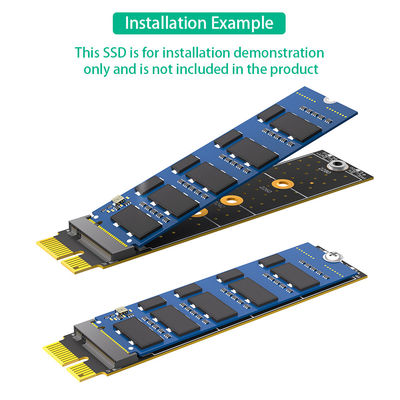 NGFF M.2 Nvme M Key SSD إلى PCI-E 1X Adapter التثبيت الرأسي PCI-E 1x إلى NGFF M.2 Key-M يدعم الأحجام 2230-2242-2260-2280