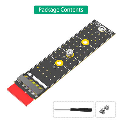 NGFF M.2 Nvme M Key SSD إلى PCI-E 1X Adapter التثبيت الرأسي PCI-E 1x إلى NGFF M.2 Key-M يدعم الأحجام 2230-2242-2260-2280