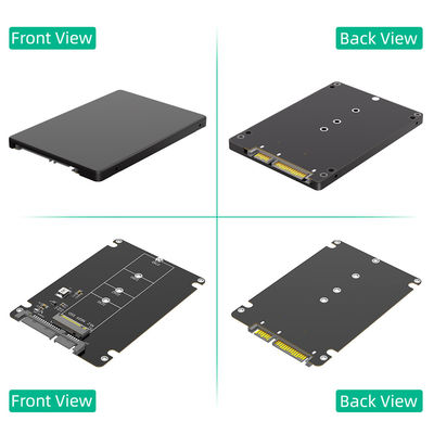 M.2 SSD إلى 2.5 SATA الحجرة، B & M مفتاح SATA محول SSD إلى 2.5 بوصة SATA 3.0 بطاقة مع 7mm صندوق بلاستيكي