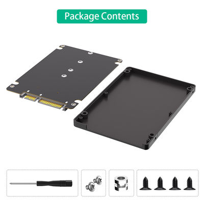 M.2 SSD إلى 2.5 SATA الحجرة، B & M مفتاح SATA محول SSD إلى 2.5 بوصة SATA 3.0 بطاقة مع 7mm صندوق بلاستيكي