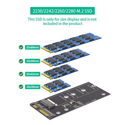 B المفتاح M.2 NGFF محول SATA III بطاقة محول SATA 22PIN