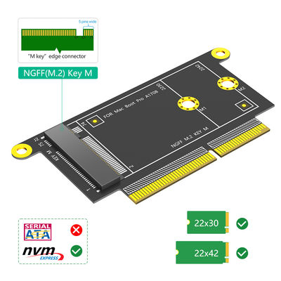NGFF M.2 NVMe Key M 2230/2242 محول نوع لجهاز ماك بوك A1708