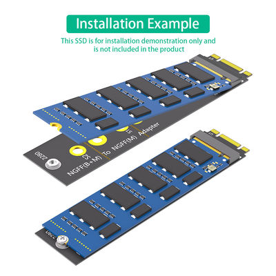 M.2 (NGFF) المفتاح B + M إلى المفتاح M محول لـ PCI-E Bus SSD مناسبة لـ Nvme SSDs بأحجام 2242 و 2260 و 2280