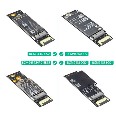 Mac OS M.2 NGFF Adapter BCM94360CS2 BCM943224PCIEBT2 بطاقة إلى كابل A/E