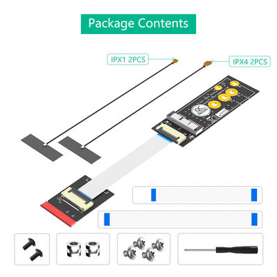 Mac OS M.2 NGFF Adapter BCM94360CS2 BCM943224PCIEBT2 بطاقة إلى كابل A/E