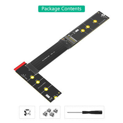 كابل التمديد NVME 200 ملم 90 درجة يمين NGFF M.2 M-Key