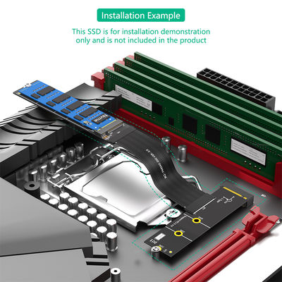 محول M.2 NGFF بجهد 3.3 فولت، محول توجيه يسار M2 NVMe إلى SATA مع LED