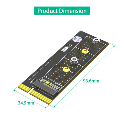NGFF ((M.2) Nvme M Key SSD إلى PCI- E 1X Adapter مع Heatsink التثبيت الرأسي