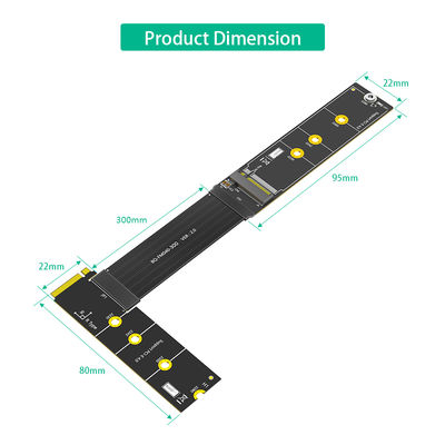 90 درجة M.2 NGFF محول كابل توسيع SSD نقل البيانات 30 سم