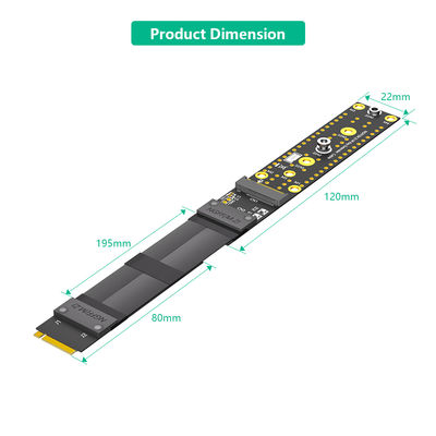 محول كمبيوتر SATA، كابل تمديد NVMe SSD، بطول 20 سم، محول PCIe 3.0 x4