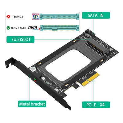 PCI-E Riser 3.0 4X do U.2 SFF-8639 Adapter SSD do karty PCI Express 2.5" SATA