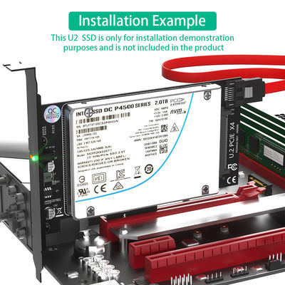PCI-E Riser 3.0 4X do U.2 SFF-8639 Adapter SSD do karty PCI Express 2.5" SATA