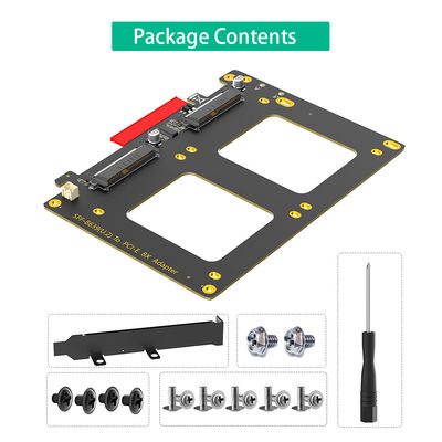 Dual U.2 SSD para PCIe 4.0 X8 Adaptador de transferencia de datos rápida como el rayo