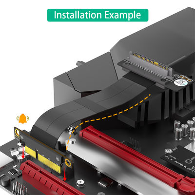 SFF-8639 U.2 90° tot PCI-E 3.0 4X Ribbon Extender Cable voor en snelle verbinding