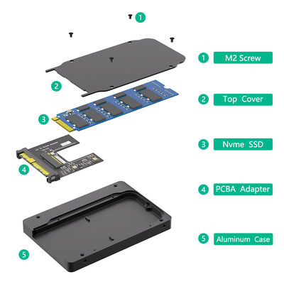 NGFF 2.5 " SFF 8639 محول NVMe SSD محول SSD إلى U.2