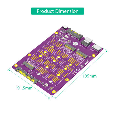 M.2 NVMe إلى SFF-8611/8654/U.2 محول 6Gb/s عرض النطاق الترددي