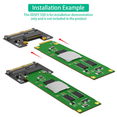 محول مركز بيانات SSD U.2 EDSFF محول E1.S 13x7x1 سم