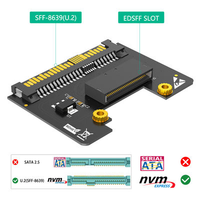 محول مركز بيانات SSD U.2 EDSFF محول E1.S 13x7x1 سم