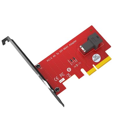محول SFF 8639 أسود، بطاقة محول PCIe 4X، 110 مم × 22 مم