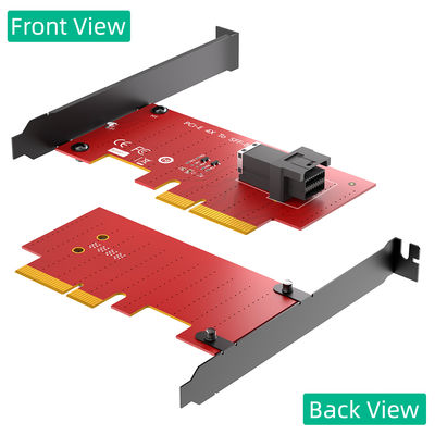 محول SFF 8639 أسود، بطاقة محول PCIe 4X، 110 مم × 22 مم