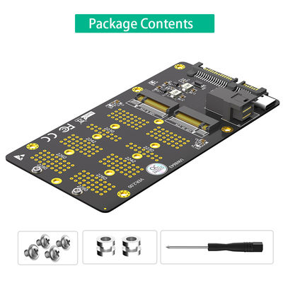 M.2 NVMe SATA SSD إلى SFF-8643 المحول 40g الأسود