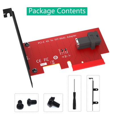 محول 36 سن SFF 8643 بطاقة محول PClE 4.0 X4 Pcie Sff 8643