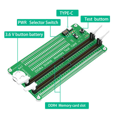 فتحة ذاكرة لوحة الكمبيوتر الرئيسية 2x DDR4 DIMM ذاكرة رام اختبار تشخيص محول