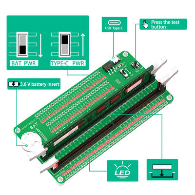 فتحة ذاكرة لوحة الكمبيوتر الرئيسية 2x DDR4 DIMM ذاكرة رام اختبار تشخيص محول
