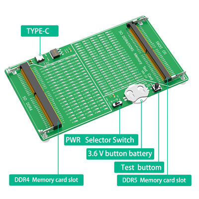 جهاز محمول DDR4 DDR5 اختبار بطاقة الذاكرة محول دوائر PCB أداة الاختبار